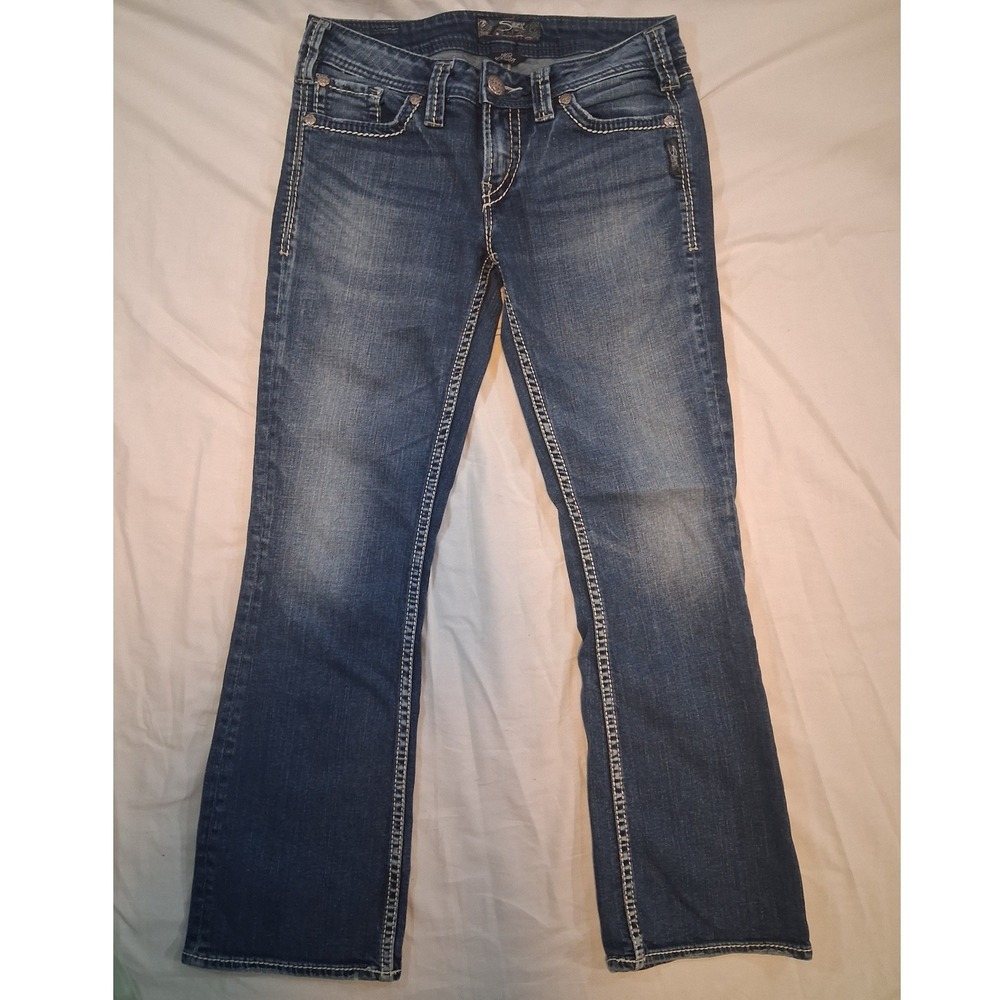 Silver Jeans Co Aiko Bootcut W29 L29 Medium Wash Contrast Stitch Denim Jeans